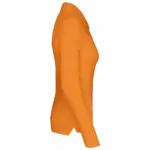 Piqué-damespolo lange mouwen, orange — productfoto 29