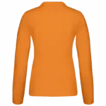 Piqué-damespolo lange mouwen, orange — productfoto 31