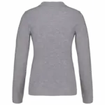 Piqué-damespolo lange mouwen, oxford grey — productfoto 34