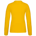Piqué-damespolo lange mouwen, yellow — productfoto 52