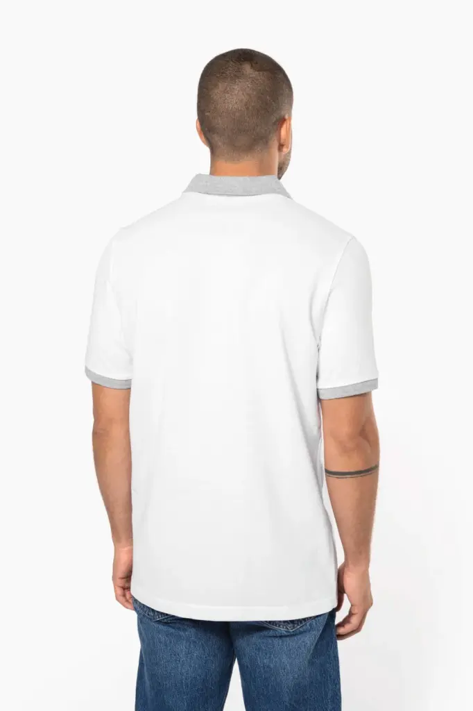 Piqué-herenpolo tweekleurig — productfoto 2