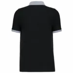 Piqué-herenpolo tweekleurig, black / oxford grey — productfoto 9
