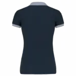 Piqué-damespolo tweekleurig, navy / oxford grey — productfoto 14