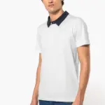 Tweekleurige herenpolo jersey