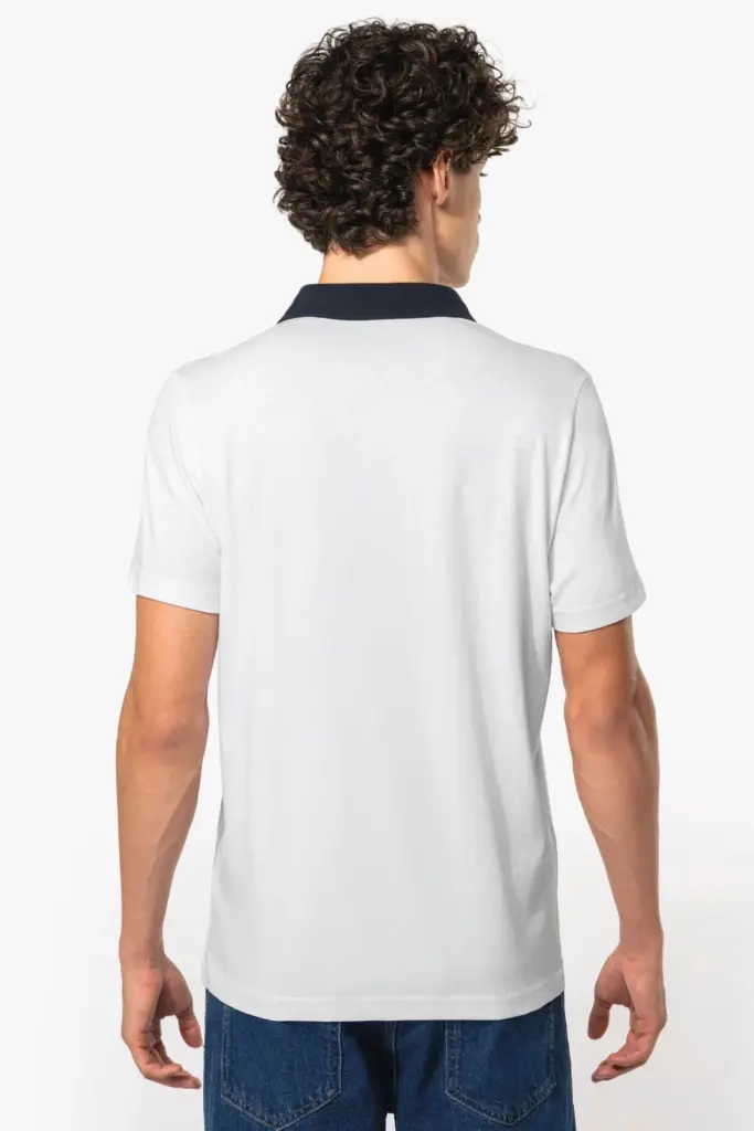 Tweekleurige herenpolo jersey — productfoto 2