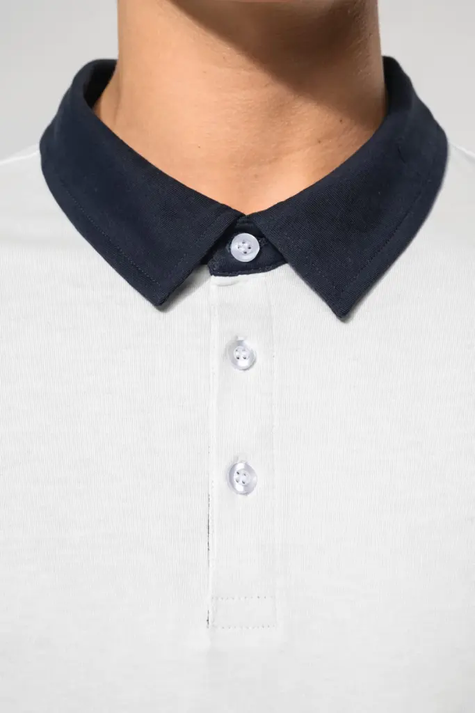 Tweekleurige herenpolo jersey — productfoto 4