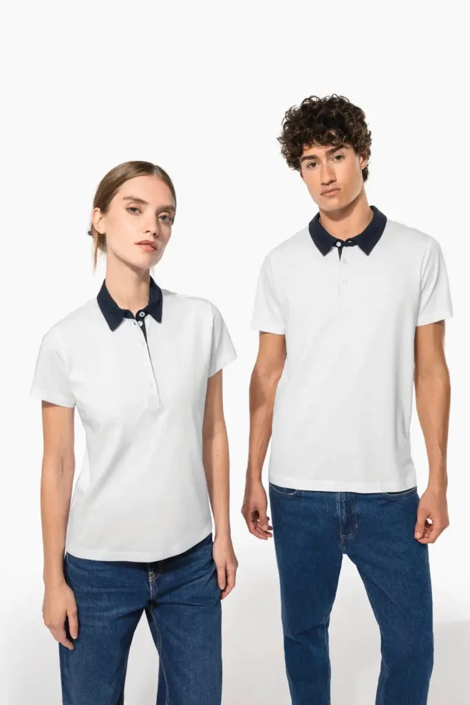 Tweekleurige herenpolo jersey — productfoto 7
