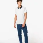 Tweekleurige herenpolo jersey — productfoto 9