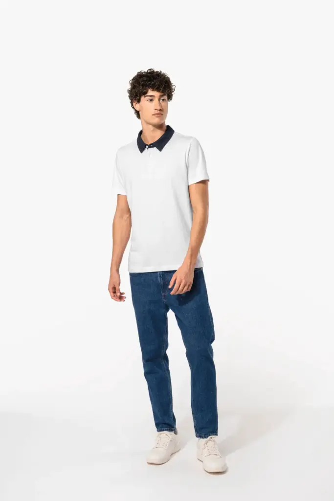 Tweekleurige herenpolo jersey — productfoto 9