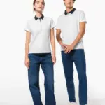 Tweekleurige herenpolo jersey — productfoto 10