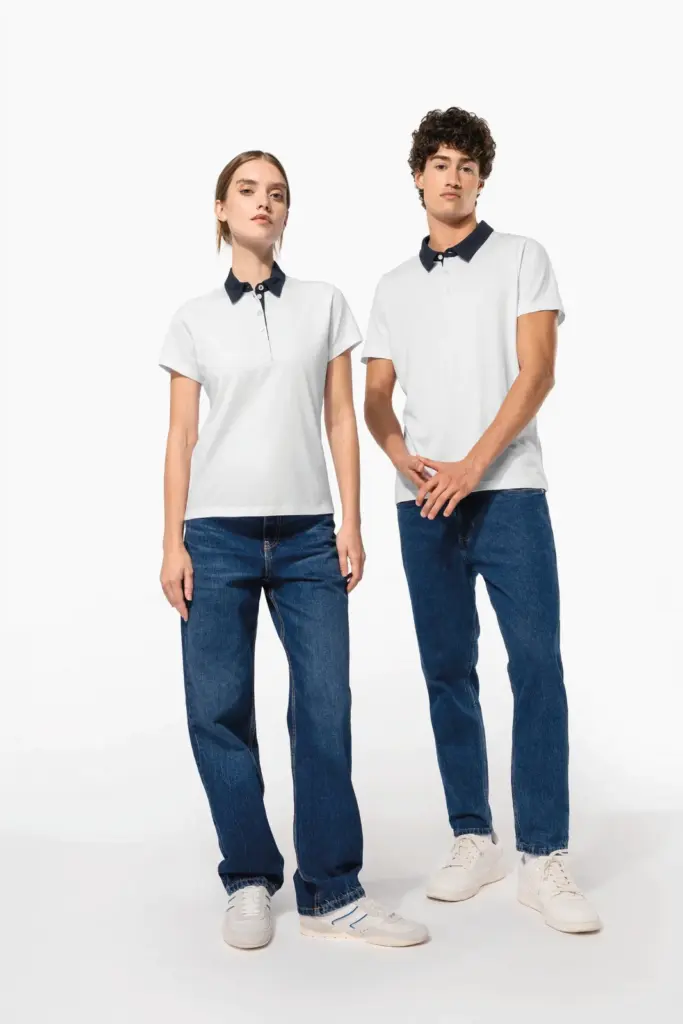 K260-K261-2_2026 - Hidalgo-werbeartikel Tweekleurige herenpolo jersey — productfoto 10