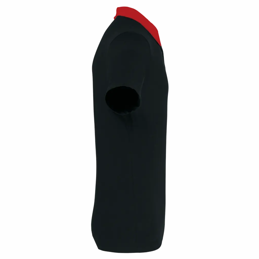 Tweekleurige herenpolo jersey, black / red — productfoto 14