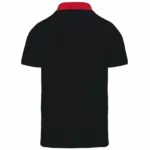 Tweekleurige herenpolo jersey, black / red — productfoto 16