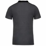 Tweekleurige herenpolo jersey, dark grey heather / black — productfoto 19