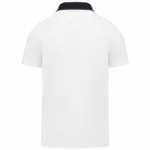 Tweekleurige herenpolo jersey, white / navy — productfoto 28