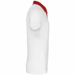 Tweekleurige herenpolo jersey, white / red — productfoto 29
