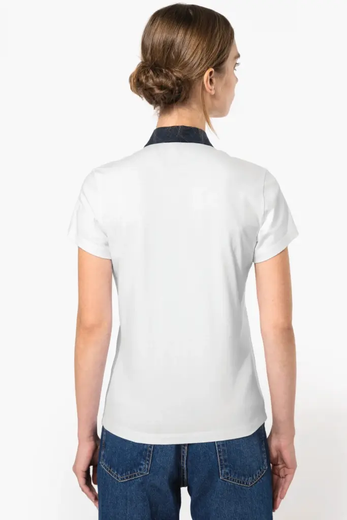 K261-4_2026 - Hidalgo-werbeartikel Tweekleurige damespolo jersey — productfoto 1