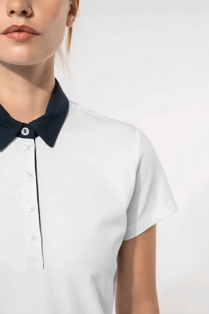 K261-5_2026 - Hidalgo-werbeartikel Tweekleurige damespolo jersey — productfoto 2
