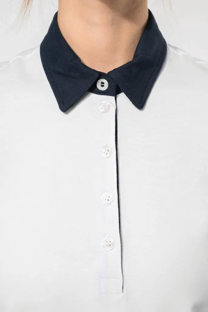 K261-6_2026 - Hidalgo-werbeartikel Tweekleurige damespolo jersey — productfoto 3