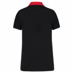 PS_K261-B_BLACK-RED - Hidalgo-werbeartikel Tweekleurige damespolo jersey, black / red — productfoto 8