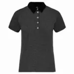 PS_K261_DARKGREYHEATHER-BLACK - Hidalgo-werbeartikel Tweekleurige damespolo jersey, dark grey heather / black — productfoto 10