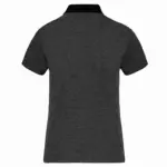 PS_K261-B_DARKGREYHEATHER-BLACK - Hidalgo-werbeartikel Tweekleurige damespolo jersey, dark grey heather / black — productfoto 11