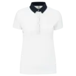 PS_K261_WHITE-NAVY - Hidalgo-werbeartikel Tweekleurige damespolo jersey, white / navy — productfoto 17