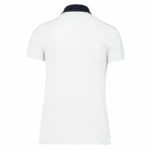 PS_K261-B_WHITE-NAVY - Hidalgo-werbeartikel Tweekleurige damespolo jersey, white / navy — productfoto 18