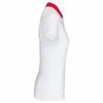 PS_K261-S_WHITE-RED - Hidalgo-werbeartikel Tweekleurige damespolo jersey, white / red — productfoto 19