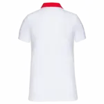 PS_K261-B_WHITE-RED - Hidalgo-werbeartikel Tweekleurige damespolo jersey, white / red — productfoto 21
