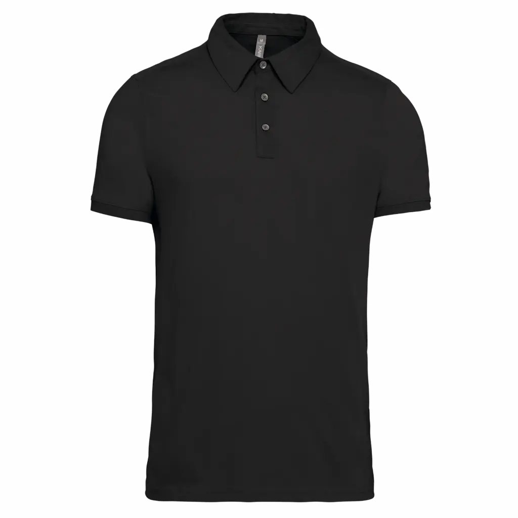 PS_K262_BLACK - Hidalgo-werbeartikel Herenpolo korte mouwen van jersey, black — productfoto 14