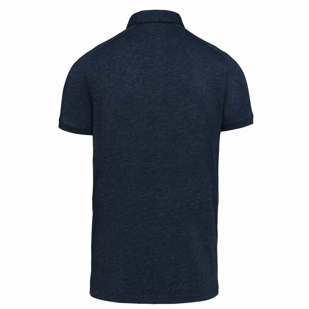PS_K262-B_FRENCHNAVYHEATHER - Hidalgo-werbeartikel Herenpolo korte mouwen van jersey, french navy heather — productfoto 18