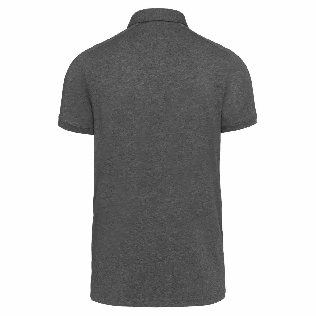 PS_K262-B_GREYHEATHER - Hidalgo-werbeartikel Herenpolo korte mouwen van jersey, grey heather — productfoto 21