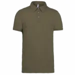 PS_K262_LIGHTKHAKI - Hidalgo-werbeartikel Herenpolo korte mouwen van jersey, light khaki — productfoto 23