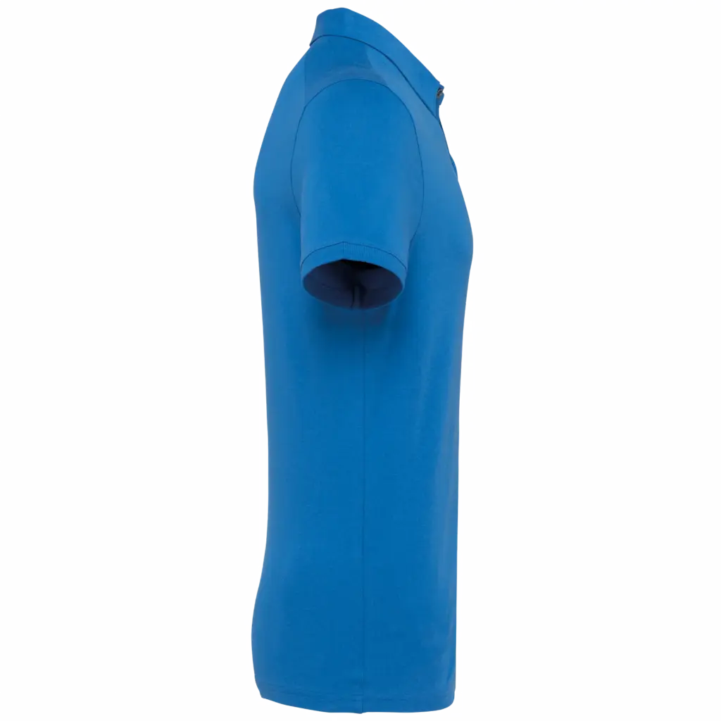 PS_K262-S_LIGHTROYALBLUE - Hidalgo-werbeartikel Herenpolo korte mouwen van jersey, light royal blue — productfoto 25