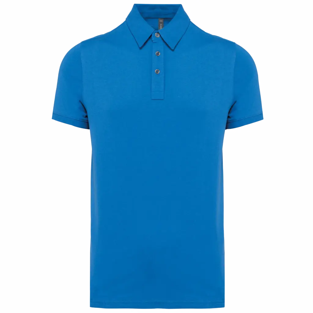 PS_K262_LIGHTROYALBLUE - Hidalgo-werbeartikel Herenpolo korte mouwen van jersey, light royal blue — productfoto 26