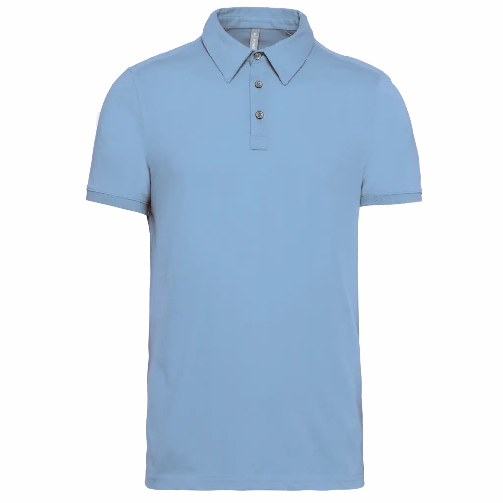 PS_K262_SKYBLUE - Hidalgo-werbeartikel Herenpolo korte mouwen van jersey, sky blue — productfoto 41