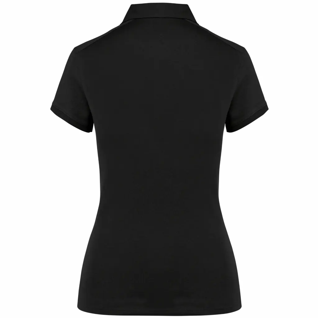 Damespolo korte mouwen van jersey, black — productfoto 6