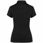 Damespolo korte mouwen van jersey, black — productfoto 6