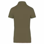 Damespolo korte mouwen van jersey, light khaki — productfoto 15