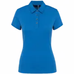 Damespolo korte mouwen van jersey, light royal blue — productfoto 17