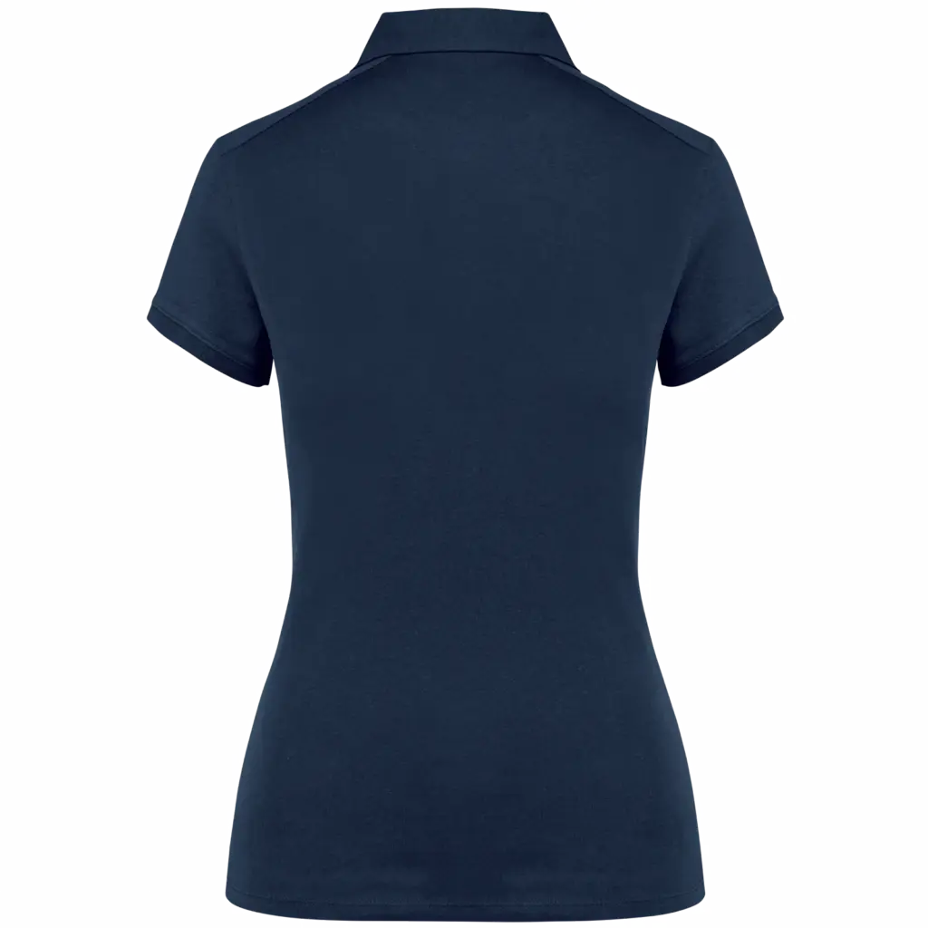 Damespolo korte mouwen van jersey, navy — productfoto 21