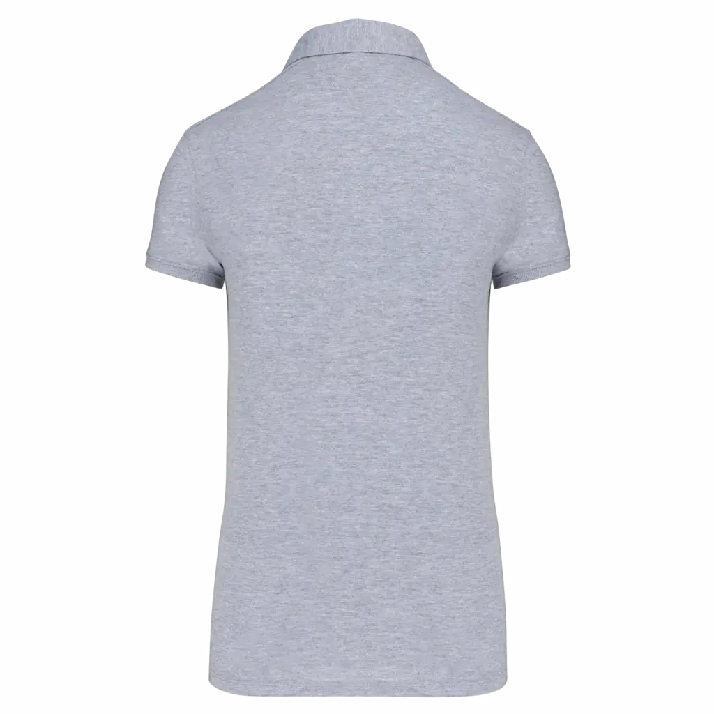 Damespolo korte mouwen van jersey, oxford grey — productfoto 24