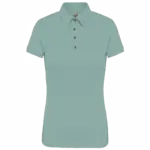 Damespolo korte mouwen van jersey, sage — productfoto 29