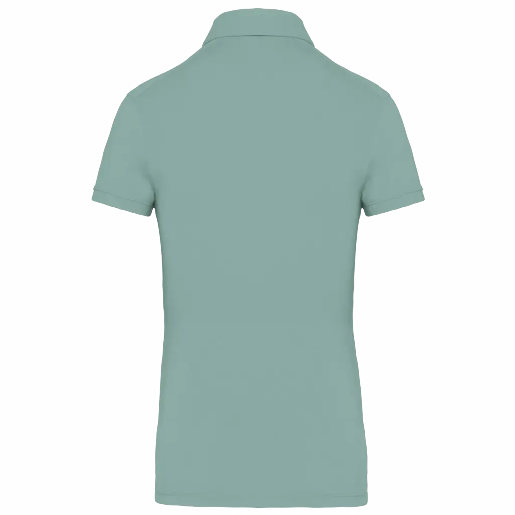 Damespolo korte mouwen van jersey, sage — productfoto 30