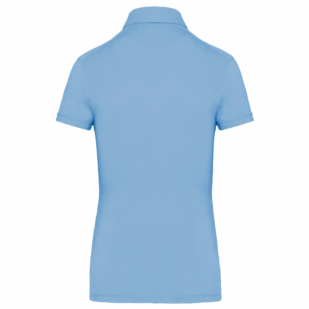 Damespolo korte mouwen van jersey, sky blue — productfoto 33