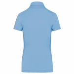 Damespolo korte mouwen van jersey, sky blue — productfoto 33