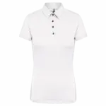 Damespolo korte mouwen van jersey, white — productfoto 35