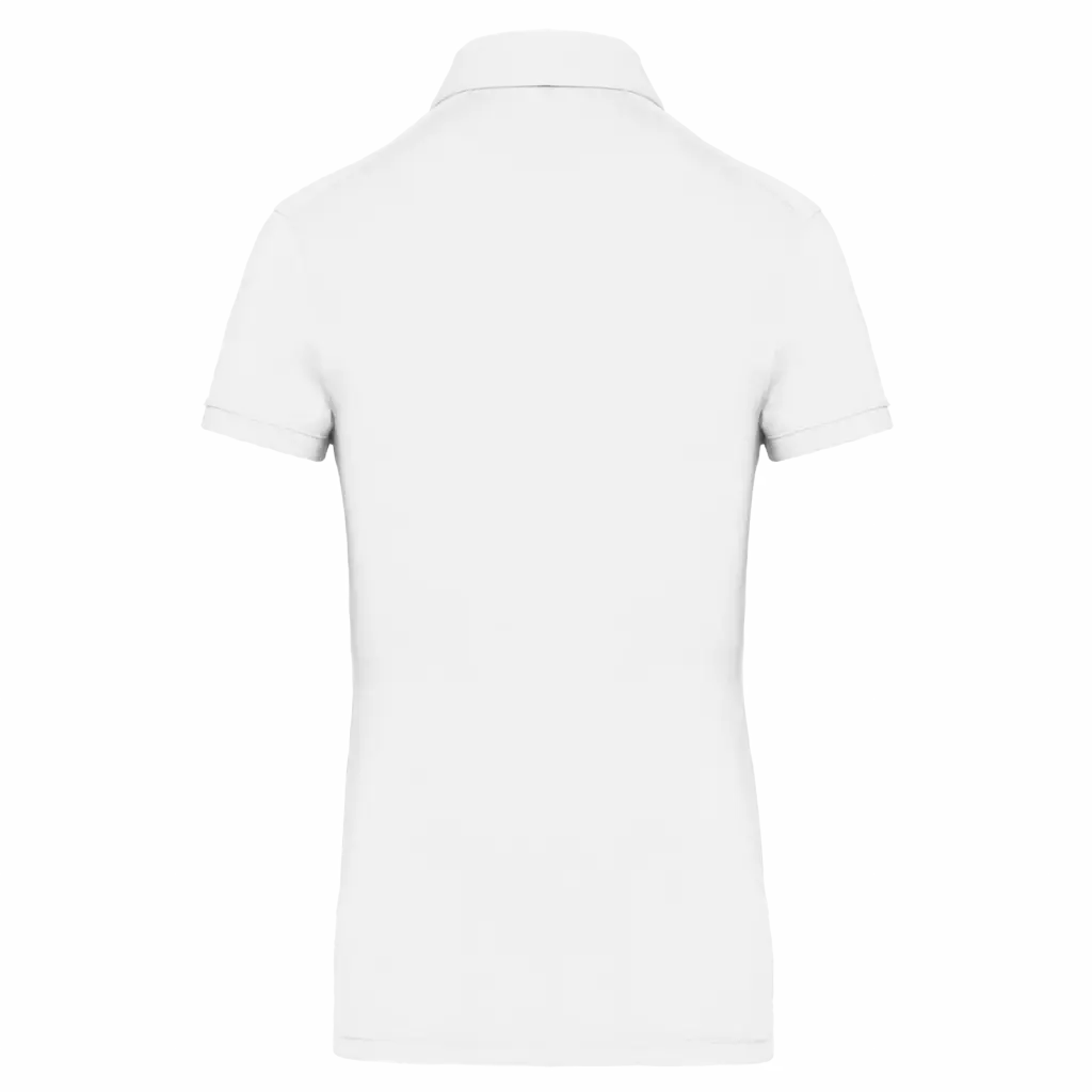 Damespolo korte mouwen van jersey, white — productfoto 36