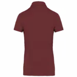 Damespolo korte mouwen van jersey, wine — productfoto 39